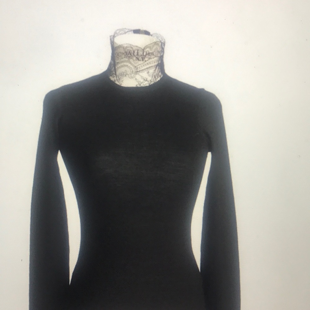 ISO RED Valentino Lace Turtleneck Top